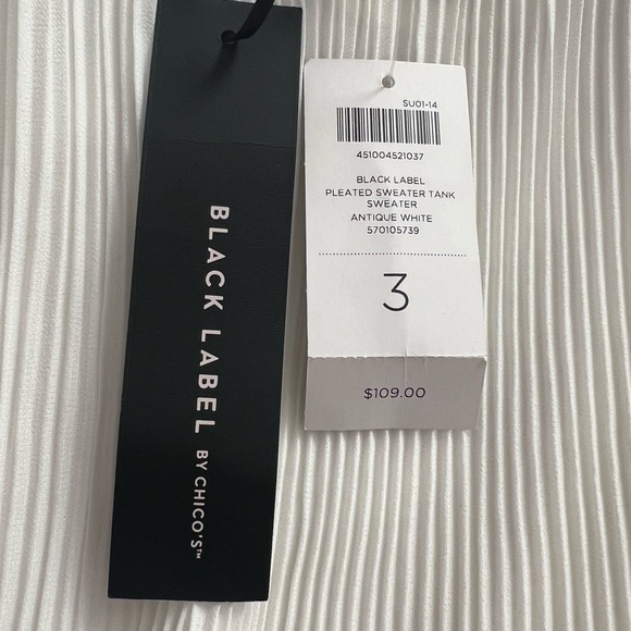 Chico's Black Label Pleated Sweater Tank - Picture 11 of 11